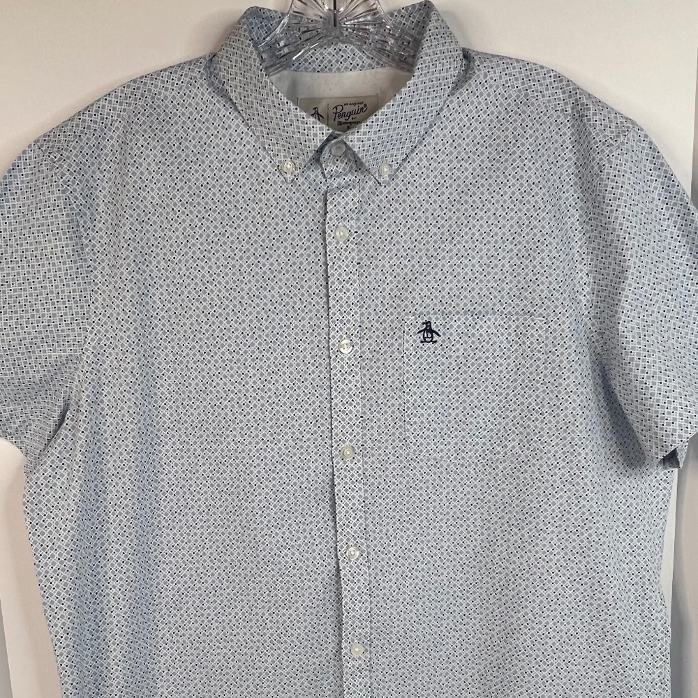 Original Penguin Men's Size L Short Sleeve Button Down Shirt